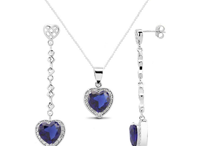 Silver Plated | CZ Studded Pendant Sets